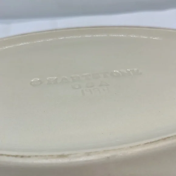 1994 Hartstone Pottery Serving Platter, Hard to Find Woodland Pattern - Picture 5 of 6